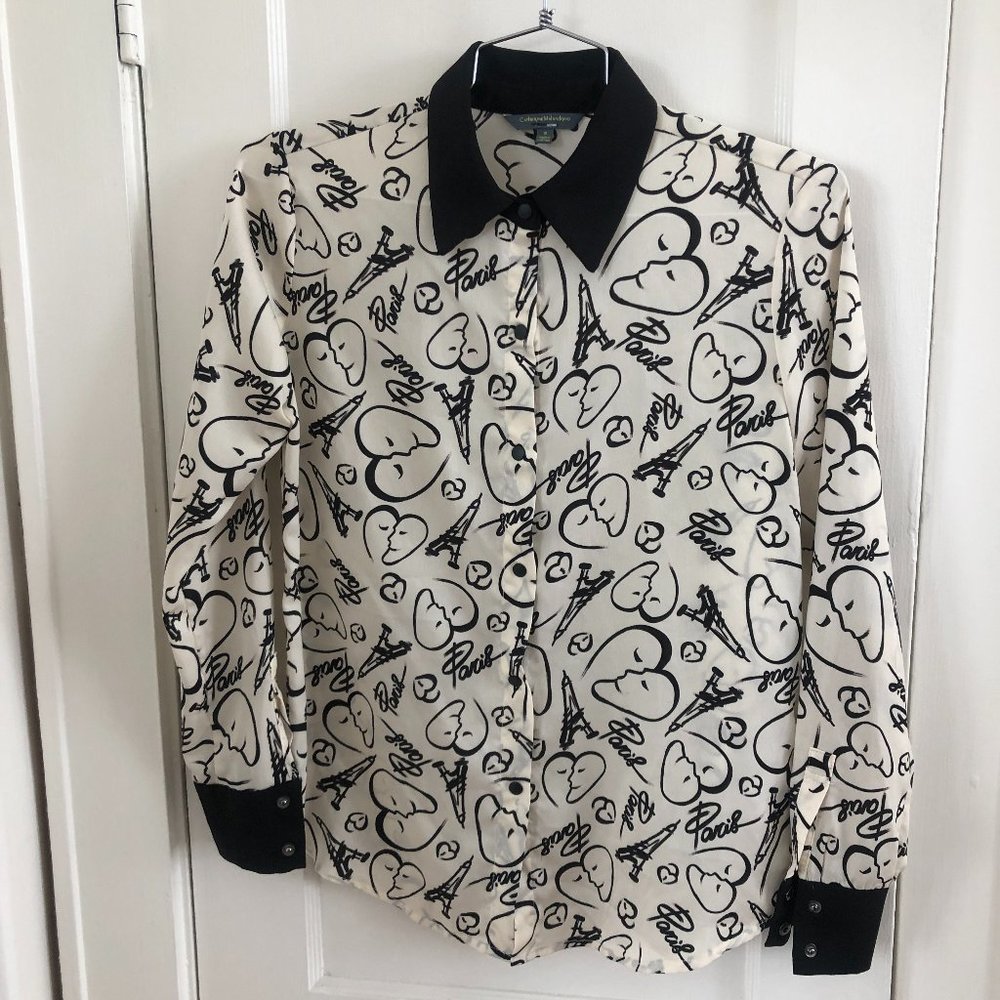 Catherine Malandrino Paris Graphic Blouse